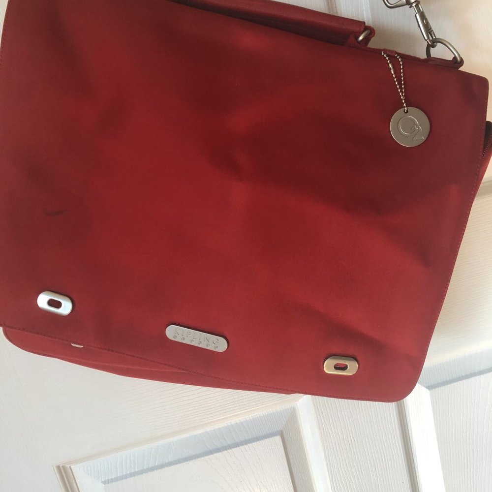 Kipling Red Messenger Bag With Computer Compartme… - image 4